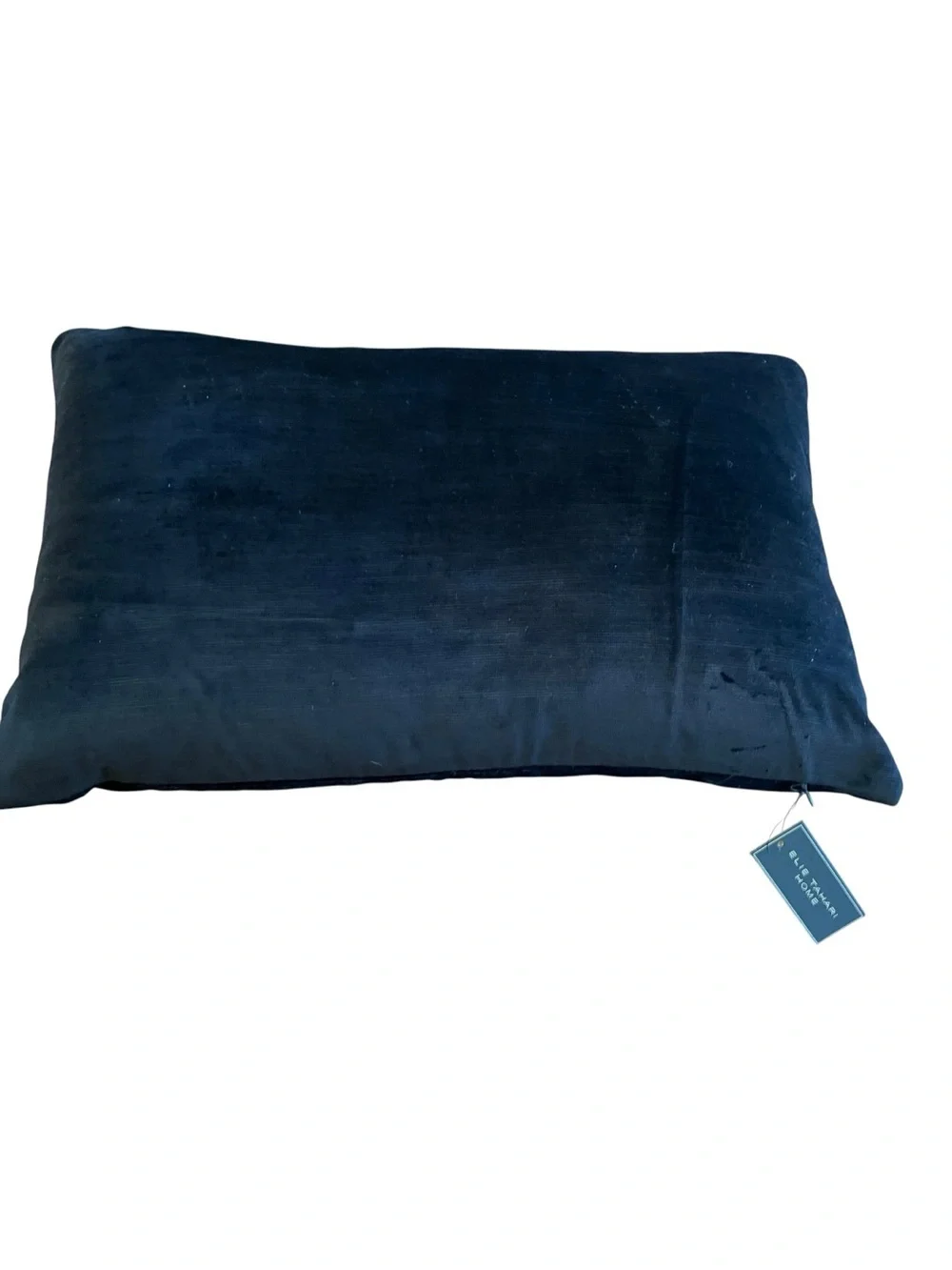 Elie Tahari Home Black Velvet Lumbar Throw Accent Pillow Decorative NWT